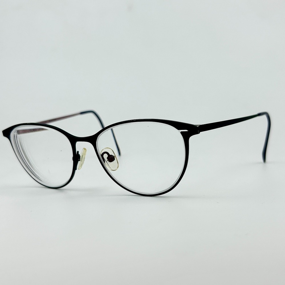 Modo 4256S Womens Eyeglasses Frame Black Titanium Oval Full Rim 49-15-142 mm